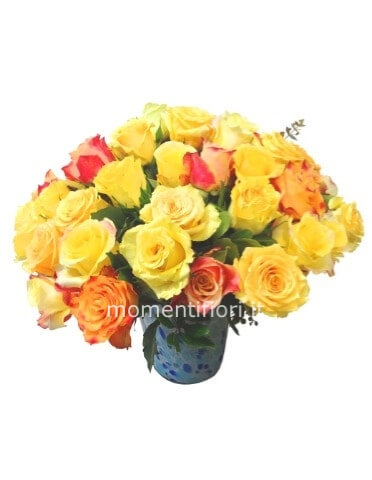 Bouquet di 9 rose gialle