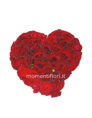 Cuore di rose rosse (30 rose indicativamente)